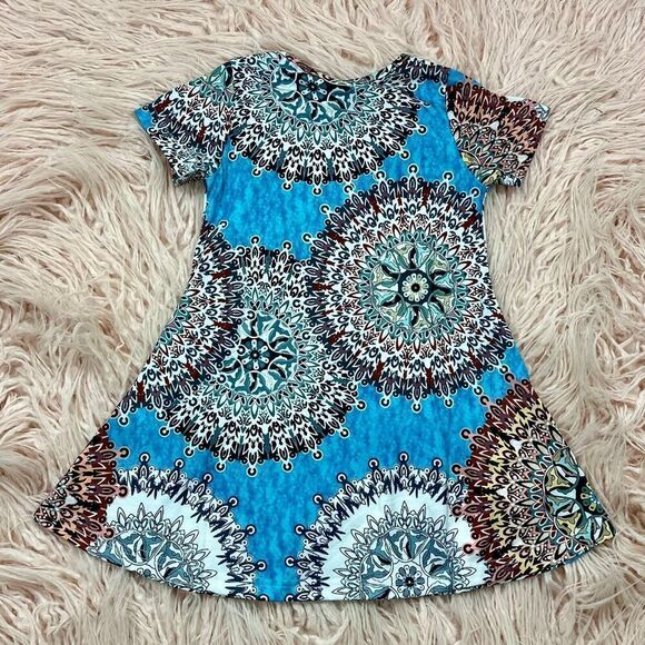 Girls 4-5Y Blue Skater Dress - Picture 3 of 3